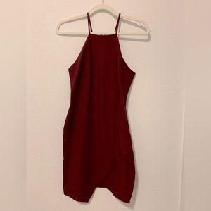 Burgundy mini dress